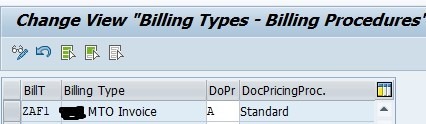 Billing Pricing Procedure 